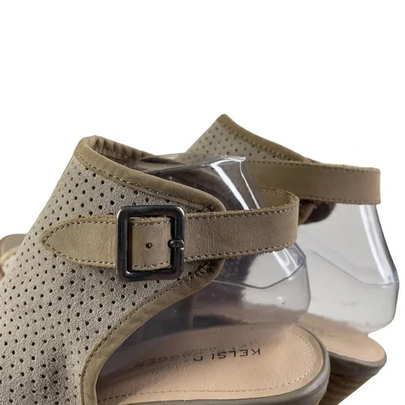 Kelsi Dagger Brooklyn Taupe Goya Perforated Heel - Picture 7 of 8